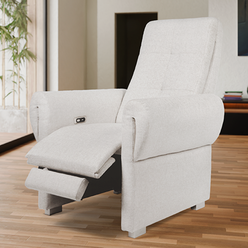 Napkin Electric Recliner Armchair with Double Footrest and Battery