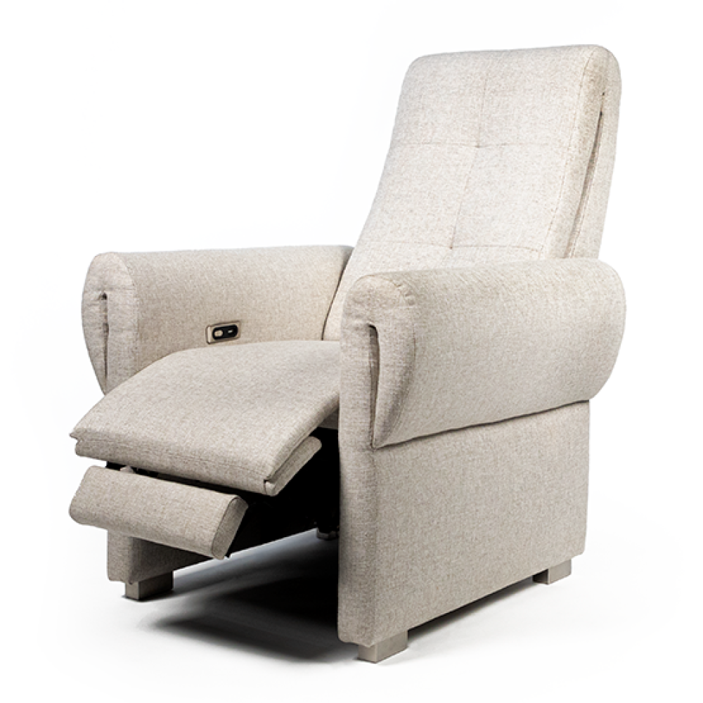 Napkin Electric Recliner Armchair with Double Footrest and Battery