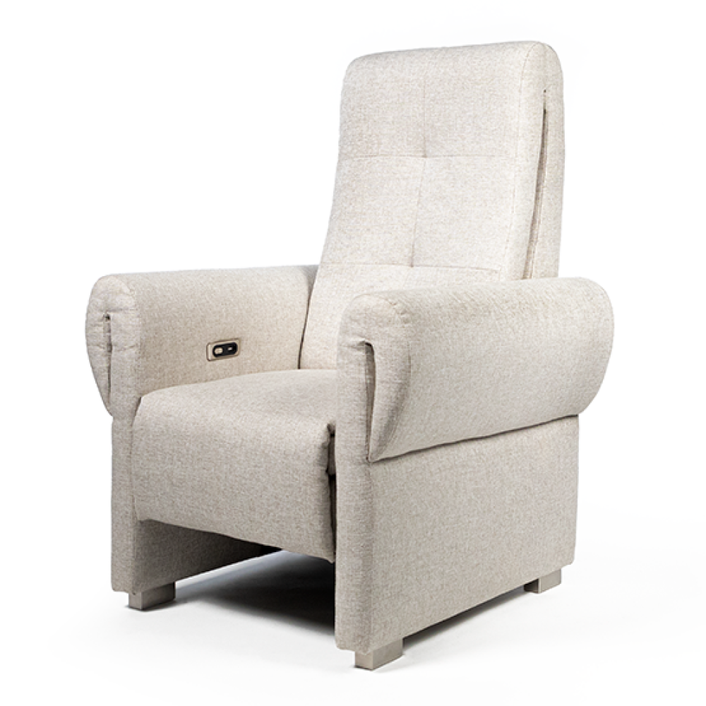 Napkin Electric Recliner Armchair with Double Footrest and Battery